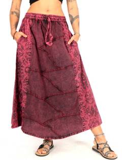 Falda patchwork sol y luna con esencia bohemia, para comprar al por mayor o detalle. [FAEV37]