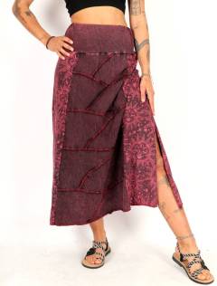 Falda patchwork sol y luna larga abierta, para comprar al por mayor o detalle. [FAEV38]