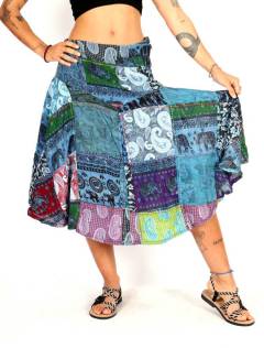 Falda patchwork alma viajera, para comprar al por mayor o detalle. [FAEV47]