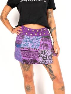 Minifalda patchwork carácter único, para comprar al por mayor o detalle. [FAEV48]
