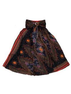 Modelo: Negro Faldas y Minifaldas - Falda hippie amplia y larga FAPI01 - Modelo Negro
