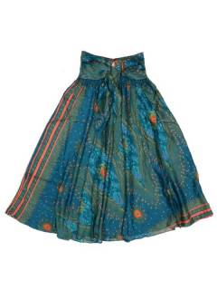 Modelo: Azul cl Faldas y Minifaldas - Falda hippie amplia y larga FAPI01 - Modelo Azul cl
