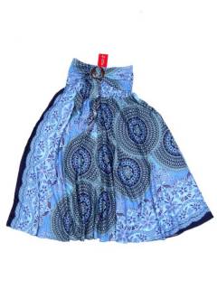 Vestidos Hippies de Verano - Vestido hippie con estampados FAPI02-V - Modelo Azul