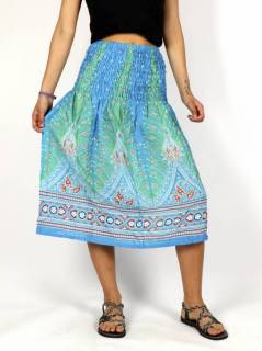 Falda Hippie con estampado étnico FAPI03 para comprar al por mayor o detalle  en la categoría de Ropa Hippie de Mujer Artesanal | ZAS.