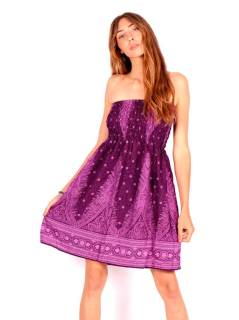 Vestido Hippie con estampado étnico FAPI03-V para comprar al por mayor o detalle  en la categoría de Ropa Hippie de Mujer | ZAS.