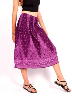 Detalle no seleccionable para compra Faldas y Minifaldas - Falda hippie amplia con estampados FAPI03.