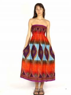 Vestido Hippie largo con estampado étnico,  para comprar al por mayor o detalle  en la categoría de Ropa Hippie de Mujer | ZAS. [FAPI05-V]