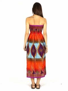 Vestidos de Verano - Vestido hippie largo con estampados FAPI05-V.