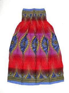 Vestidos de Verano - Vestido hippie largo con estampados FAPI05-V - Modelo Rojo