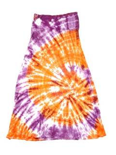 Faldas y Minifaldas - Falda hippie Larga que también FAPN03 - Modelo Naranja