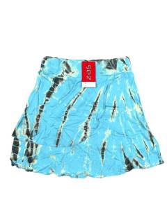 Modelo: Azul Faldas y Minifaldas - Minialda hippie de rayón FAPN05 - Modelo Azul