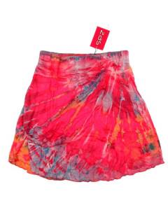Faldas y Minifaldas - Minialda hippie de rayón FAPN05 - Modelo Rojo