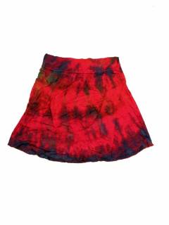 Faldas y Minifaldas - Minialda hippie de rayón FAPN05 - Modelo Rojo