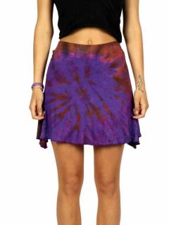 Minifalda hippie Tie Dye con vuelo FAPN06 para comprar al por mayor o detalle  en la categoría de Ropa Hippie de Mujer Artesanal | ZAS.