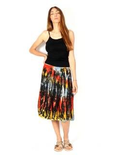 Detalle no seleccionable para compra Faldas y Minifaldas - Falda hippie con vuelo, teñida FAPN07.