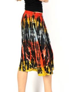 Detalle no seleccionable para compra Faldas y Minifaldas - Falda hippie con vuelo, teñida FAPN07.