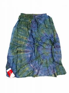 Faldas y Minifaldas - Falda hippie con vuelo que FAPN07 - Modelo Azul