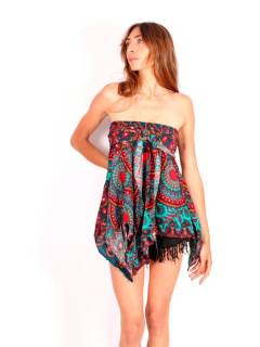 Falda Étnica con Picos y hebilla de coco,  para comprar al por mayor o detalle  en la categoría de Ropa Hippie Bohemia de Mujer | ZAS. [FAPN09T]