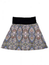 Modelo: Azul Minifalda hippie 60% expandex Mod Azul
