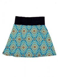 Modelo: Azul Minifalda hippie 60% expandex Mod Azul