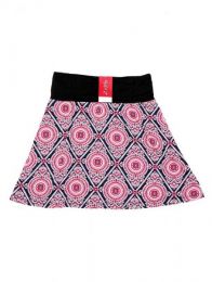 Modelo: Rosa Minifalda hippie 60% expandex Mod Rosa