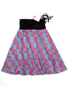Modelo: Azul Vestidos Hippie Étnicos - Vestido larga que también FASN41-V - Modelo Azul