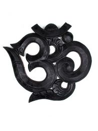 Modelo: Negro Decoración Etnica - Om madera grande 30 cm aprox FROM4 - Modelo Negro