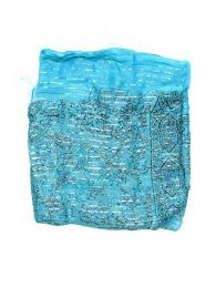Modelo: Azul Foulard viscosa, cuadrado, Mod Azul