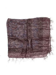 Modelo: Marrón Pañuelos Fulares y Pareos - Foulard viscosa, cuadrado, FUKA08 - Modelo Marrón