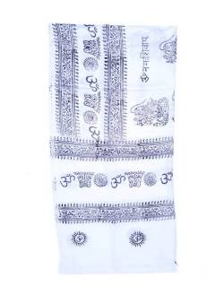Modelo: Blanco Pañuelos Fulares y Pareos - Fular Pareo de Rayón FUKA09 - Modelo Blanco