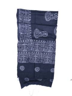 Modelo: Negro Pañuelos Fulares y Pareos - Fular Pareo de Rayón FUKA09 - Modelo Negro