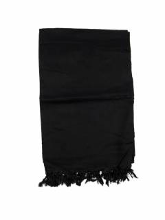 Modelo: Negro Pañuelos Fulares y Pareos - Pareo de rayón en colores FUPN02 - Modelo Negro