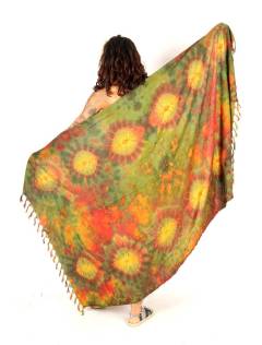 Pareo de rayón Tie Dye multicolor [FUPN04]. Pañuelos Fulares y Pareos para comprar al por mayor o detalle  en la categoría de Complementos Hippies Alternativos  | ZAS.