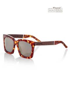 Modelo: Dorado revo Gafas de Madera - Root - Gafas de sol con patillas GFFR10 - Modelo Dorado revo