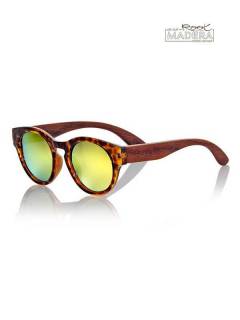 Modelo: Amarillo revo Gafas de Sol de Madera Root - Gafas de sol con patillas GFJA11 - Modelo Amarillo revo
