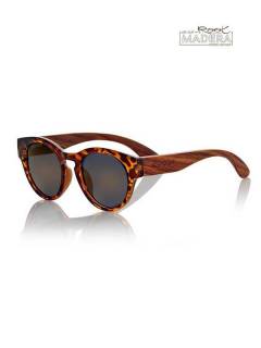 Modelo: Dorado revo Gafas de Sol de Madera Root - Gafas de sol con patillas GFJA11 - Modelo Dorado revo