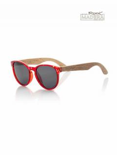 Modelo: Grises Gafas de Sol de Madera Root - Gafas de sol con patillas GFJA20 - Modelo Grises