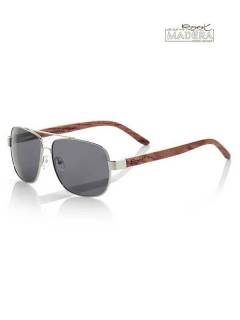 Modelo: Grises Gafas de Sol de Madera Root - Gafas de sol con patillas GFJA32 - Modelo Grises
