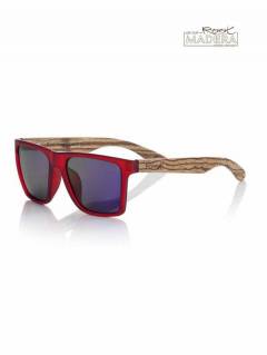Modelo: Lente morado revo Gafas de Sol de Madera Root - Gafas de sol con patillas GFJA50 - Modelo Lente morado revo