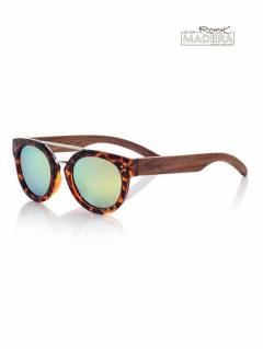 Modelo: Lente amarillo revo Gafas de Sol de Madera Root - Gafas de sol con patillas GFJA53 - Modelo Lente amarillo revo
