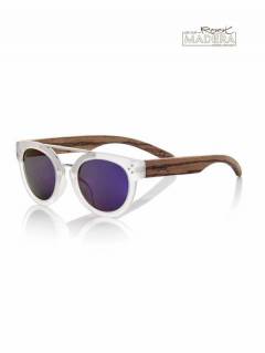 Modelo: Lentes morado revo Gafas de Sol de Madera Root - Gafas de sol con patillas GFJA56 - Modelo Lentes morado revo