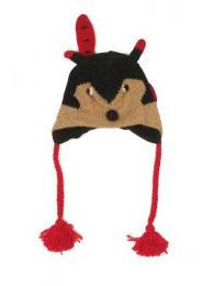 Modelo: Zorro Outlet de Bolsos y Otros artículos hippies - Gorros de lana hechos a mano GOAM01 - Modelo Zorro