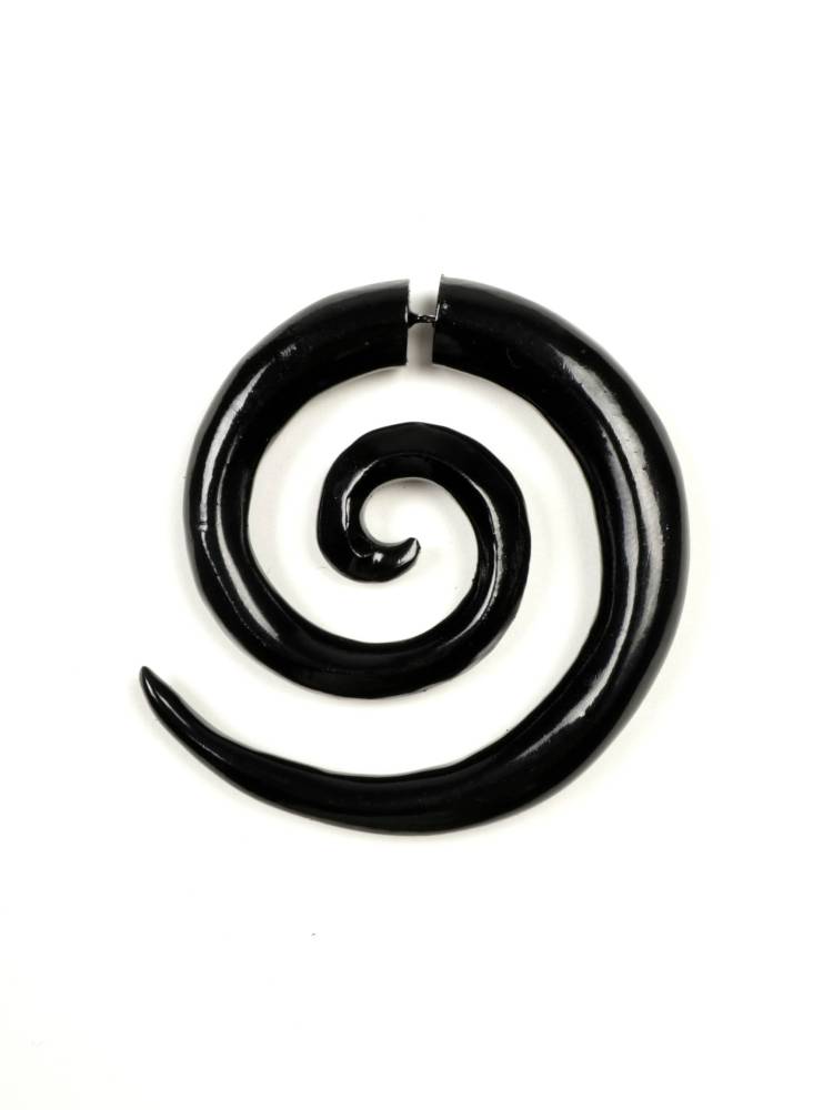 Espiral Falso dilatador de madera PIFL08A-A color Negro
