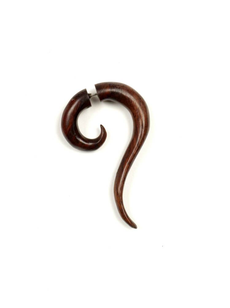 Espiral Thai Falso dilatador de madera PIFL08B-C color Marrón