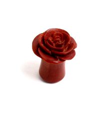 Plug rosa tallado en madera pequeño [PIPUM11] para comprar al por Mayor o Detalle en la categoría de Plugs Madera Cuerno Hueso