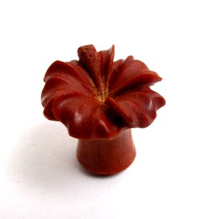 Plug flor bali de madera tallada [PIPUMD12] para comprar al por Mayor o Detalle en la categoría de Plugs Madera Cuerno Hueso
