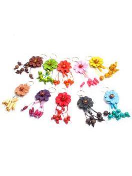 Detalle no seleccionable para compra Llavero flor de cuero pequeña detalle del producto