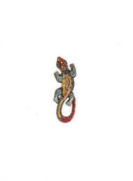 Decoración Etnica - gecko tallado a mano en MASGE15 - Modelo M3