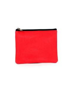 Modelo: Rojo Carteras y Monederos - Monedero de cuero Bicolor MNVN02 - Modelo Rojo