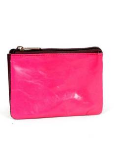 Modelo: Fucsia Carteras y Monederos - Monedero de cuero triple multicolor MNVN05 - Modelo Fucsia